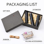Travel Perfume Bottle Refillable for Cologne Atomizer - Stocking Stuffers for Men, Christmas Gift Set for Adult, White Elephant Gifts for Teens Girls, Thanksgiving Day, Birthday for Women 3PCS Black