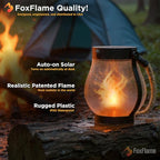 Schoolhouse Solar Lanterns Outdoor Waterproof - Realistic Flickering Flame, 3 Lighting Modes with Rope Handle Design, Waterproof & Solar-Powered for Patio, Garden, Porch, Tabletop Indoor Decor 1 Pack