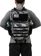 QT&QY 25L/45L Military Tactical Backpack For Men Molle Daypack 3 Day Bug Out Bag Hiking Rucksack With Bottle Holder