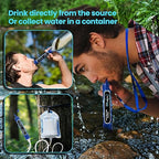 Filters-Clean Survival Water Filter Straw – 0.1 Micron Portable Personal Water Filter, 4,000L (1,056 Gallon) Capacity – Removes 99.9999% Bacteria & Protozoa – Hiking, Camping & Emergency - 2 Pack