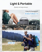 300W Portable Power Station for Dad, 179.2Wh(56000mAh) LiFePO4 Battery Power Station w/ 2 AC Outlets, 1.5H Fast Charge & LED Light Solar Generator, Father’s Day Gifts for Camping, Travel, Emergencies