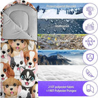 Sleeping Bags for Adults Youth Kids,3D Printing Camping Sleeping Bag for Girls Boys Lightweight Waterproof Cold/Warm Weather Sleeping Bag for 3 Seasons