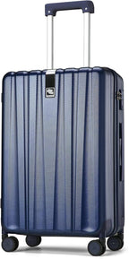 Hanke 29 Inch Luggage Suitcases With Spinner Wheels Lightweight PC hardside Rolling Suitcase With Travel Lock, Checked-Large 29-Inch(Dark Blue)