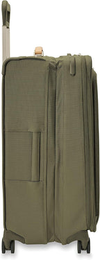 Briggs & Riley 29" Large Expandable Spinner - Checked Luggage for Travel, Suitcases with Wheels, Softside Rolling Bag for Men & Women, Self-Repairing Zipper - Baseline Collection, Olive