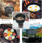 Alocs Camping Cookware Set Camping Gear, Compact Camping Pots and Pans Set, Durable Hard Alumina Camping Cooking Set for Outdoor Backpacking Camping Hiking Picnic, Included Mesh Carry Bag.