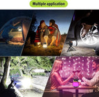 4 Pack LED Camping Lantern, 1500 Lumens Camping Lantern Rechargeable with Solar Panel Charging, Waterproof, 8 Light Modes, 7500mAh Power Bank, Camping Flashlight for Hurricane Emergency, Outdoor