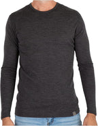 MERIWOOL Mens Base Layer - 100% Merino Wool Midweight Long Sleeve Thermal Shirt
