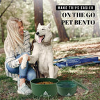 AVERYDAY 50 Oz Travel Dog Bowls with Lids, 2-in-1 Portable Pet Bowls for Food and Water, Leakproof Travel Dog Food & Water Bowl for Outdoor, Camping, Travel Dog Feeding Bowl, Daycare Pet Bowls