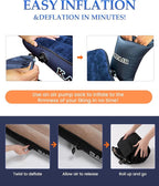 Inflatable Sleeping Pad for Camping, Extra-Thick 4.75" Single Air Mattress with Soft Velvet Top, Machine Washable, Family Lightweight 4-Season Pad for Traveling & Hiking, Brown