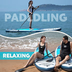 InnoExpo Inflatable Stand Up Paddle Boards with Premium Accessories, Wide Stable SUP Paddle Board Design, Non-Slip Comfort Deck for Youth & Adults