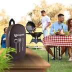 Camp Kitchen Organizer, Multi-Pocket Camping Cooking Utensils Bag, Waterproof Portable Storage for BBQ Outdoor Cooking Essentials