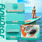 FunWater Inflatable Stand Up Paddle Board with Premium SUP Paddleboard Accessories, Anti-Slip EVA Deck, 11'/10'6'' Paddle Boards for Adults & Youth of All Skill Levels