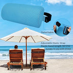 REEZEIVI 2 Pack Headrest Pillow for Patio Chaise Lounge,Chaise Lounge Pillows Outdoor 3D air mesh with Elastic Band,Quick Drying and Washable Spa Pillow for Recliner,Beach Chair,Office Chair,Blue