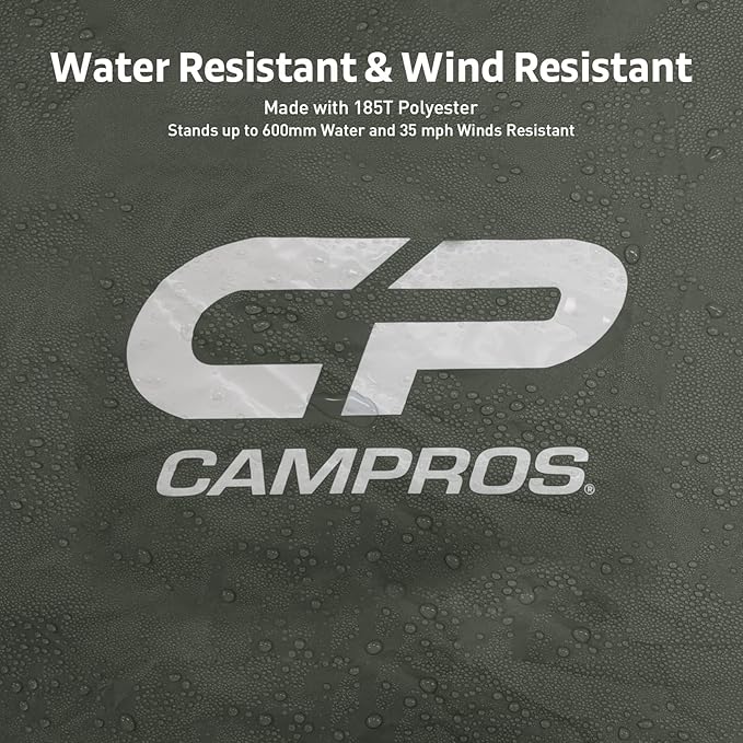 CAMPROS CP Tents for Camping 6 Person Tent Waterproof Windproof Double Layer Family Camping Tent, Easy Setup Dome Tent with Large Mesh Windows & Wider Door for Outdoor Camping & Hiking