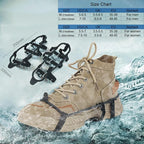 Universal Non Slip Gripper Spikes for Shoes, Ice Traction Cleat Grips with Steel Studs Crampon for Ice Sports