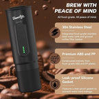H02 PRO Portable Espresso Machine, Travel Coffee Maker fits NS Capsule & Ground Coffee, Father's Day Camping Small Mini Coffee Machine with Self-heating, Electric Espresso Maker