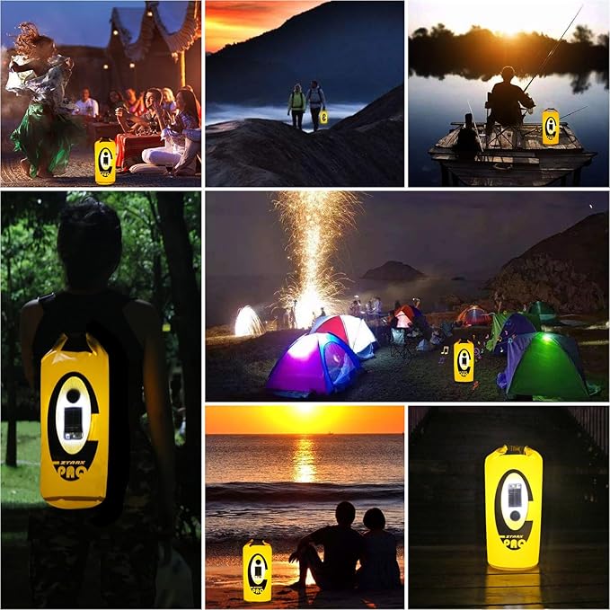 Dry Bag Waterproof with Solar Bluetooth Speaker & Light - 10L/20L Roll Top Dry Sack Keeps Gear Dry for Men Women Kayaking, Beach, Rafting, Boating, Hiking, Camping and Fishing