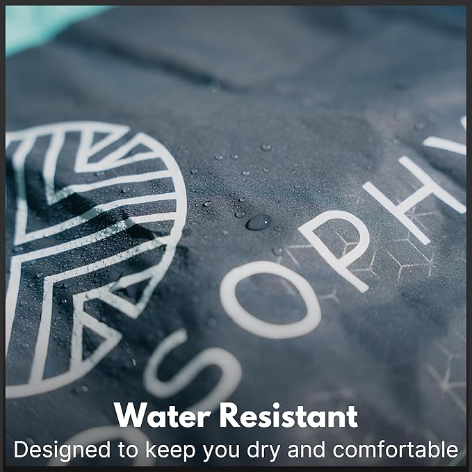 ECCOSOPHY Sand Proof Beach Blanket - Waterproof Picnic Blanket 60x55 Outdoor Compact Pocket Blanket Lightweight Ground Cover for Hiking Camping Festivals Sports Travel with Bag & Stakes (Pistachio)