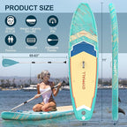Paddle Board, Inflatable Stand Up SUP Paddle Boards for Adults & Youths of All Skill Levels, Wide & Non-Slip Deck Design Blow Up Paddleboards with Premium Accessories & Storage Bag