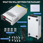 VAYALT DC 12V 83.3A 1000W Switching Power Supply, 110V/220V AC to DC Converter, Universal Regulated Switching, 12V Power Supply for CCTV Camera System, 3D Printer, LED Strip, Computer Project