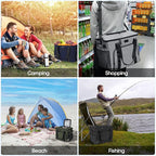 BALEINE Extra Large Soft Cooler Bag, Portable Leakproof Cooler, 40/60 Cans Volume for Beach, Camping, Kayaking, Travel, and Road Trips