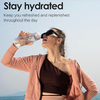 Water Bottle 32oz, clear water bottle with Spout Lid and Carry Handle, Reusable, Tritan, BPA Free, Hiking Water Bottle Suitable for Travel, Outdoors, Gym, Travel, Home, School (Pink)