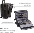 TUMI - Alpha International Expandable 4 Wheeled Carry-On - Rolling Carry On Suitcase for Domestic & International Travel - Black