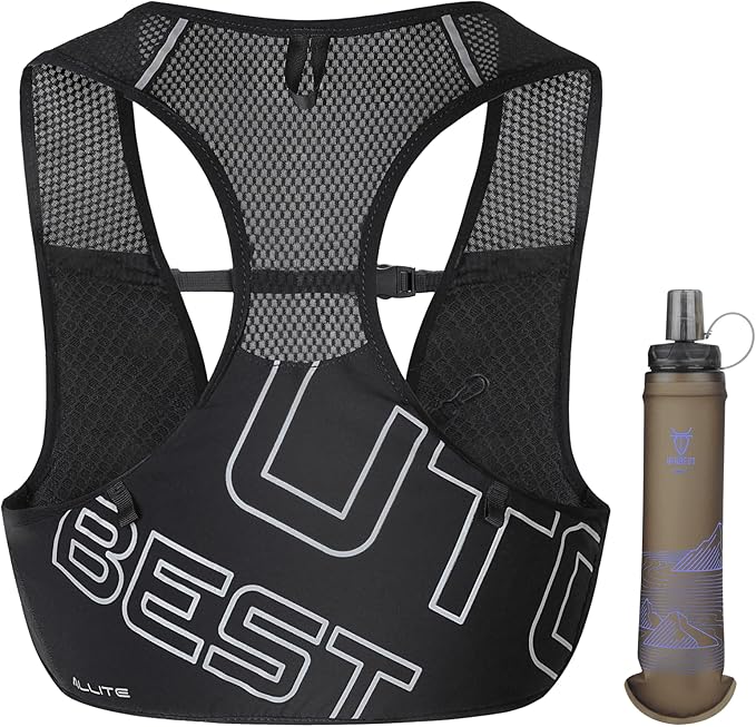 UTOBEST Running Vest for Women Men, Ultra-Light Minimalist Hydration Vest, Breathable Reflective Running Gear for Trail Hiking Jogging