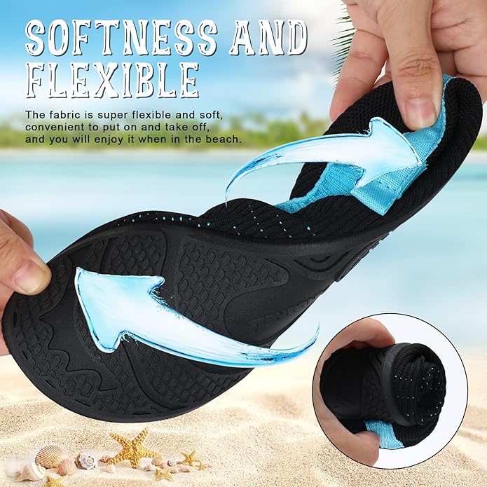 ANLUKE Womens Mens Water Shoes Barefoot Quick-Dry Aqua Socks for Beach Swim Surf Water Sport