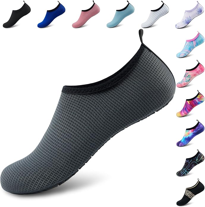 Deevike Water Shoes for Women Men Barefoot Quick-Dry Aqua Socks Slip-on for Beach Swim Surf Yoga Exercise