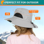 SUN CUBE Wide Brim Sun Hat Men Women, Fishing Hats Sun UV Protection, Mens Hiking Bucket Hat Safari Beach Boonie, UPF 50+