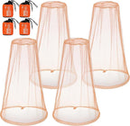 HESTYA 4 Pack Mosquito Bug Net Mesh for Head Mosquito Head Net Face Neck Fly Netting Hood from Insect Bugs Gnats for Outdoor