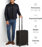 TUMI - Alpha Continental Expandable 4-Wheeled Carry-On Luggage - Compact Travel Suitcase - TSA Lock Tracer - Black