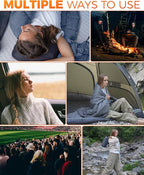 KingCamp Ultralight Camping Blanket, Packable Down Alternative Puffy Wearable Blankets Weatherproof Warm Package Quilt with Snap Buttons for Outdoor Hiking Travel Picnic Stadium (69" x 53", Charcoal)