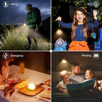 LETMY Rechargeable Camping Lights, 4 Pack Portable Tent lights With 4 Lighting Modes, 150LM LED Camping Lantern Waterproof, Only 20g Hanging Tent Lantern for Hiking Backpacking Power Outages Emergency