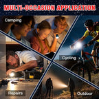 HAUSBELL LED A100 Flashlight Bright, Zoomable Tactical Flashlights Flash Light with High Lumens and Five Modes for Emergency and Outdoor Use Camping Accessories, 4 Pack