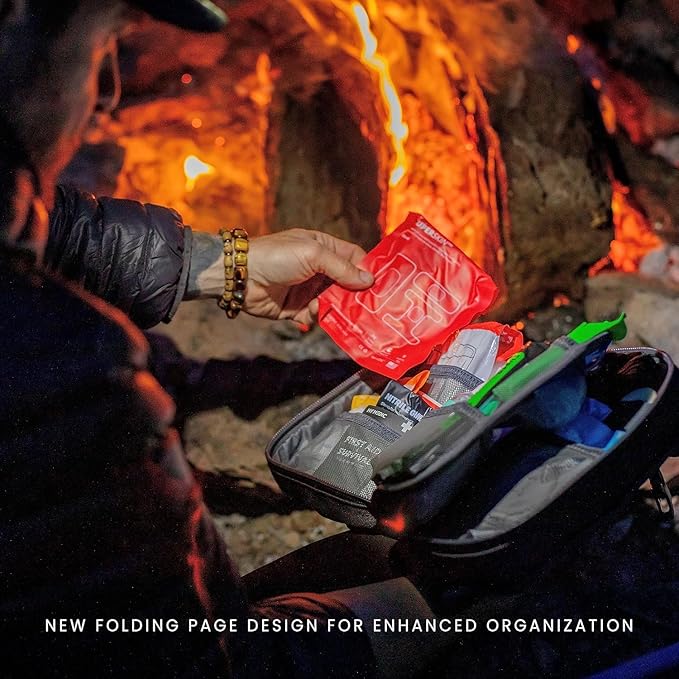 My Medic MyFak Mini Pro First Aid Kit - Small and Lightweight for Camping Hiking and Backpacking - 70 Items IFAK with Tourniquet - HSA/FSA Great for Travel - Red