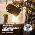 COLETTI Classic Percolator Coffee Pot — Camping Coffee Percolator, Campfire Coffee Pot – Camping Percolator for Groups — Brew for the Whole Campsite (Black, 18 Cup)