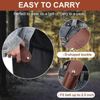 Kosibate Bushcraft Gear, Hand Auger Wrench for Easy Wood Drilling - Settlers Wrench and Bushcraft Tools Perfect for Camping and Woodworking Tasks-Scotch Eye Wood Drill with Leather Case Brown.