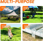 12 Pack 8" Screw in Tent Stakes Heavy Duty- Ground Anchors Screw- Tent Pegs Camping Stakes- Hex Pegs Drillable Tent Stakes and Hexagon Head Drive and Storage Box (Black)