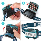 EverBrite Headlamp, 2 Pack Kids Headlamp with Red Light and Memory Function, Head Lamp for Adults and Kids with 5 Modes, Bright Headlamps for Camping, Running, Batteries Included