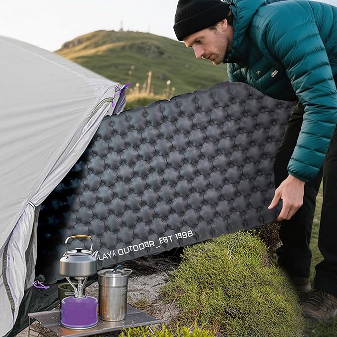 Ultralight Insulated Sleeping Pad, 5.4 R-Value, 3.2in Thickened, Withstand -20°C (-4°F), 7-Layers, Lightweight Waterproof Compact Camping Air Mattress Pad Backpacking Sleep Pad for Hiking Camping