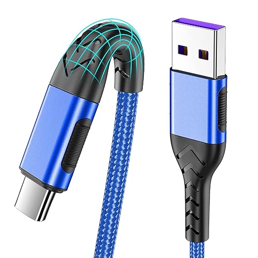 Durcord USB C Cable, Upgarded 2Pack 3ft Fast Charging USB Type C Charging Cord Cable, 3 Foot Type C Charger Nylon Braided USB Cable Compatible Compatible with iPhone 15/Pro/Plust/Max/Samsung-Blue