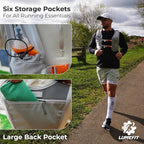 LUMEFIT Running Vest Phone Holder - Hydration Vest with Water Bottle- Reflective Vest for Men and Women- Running Hydration Vest Waterproof Phone Pouch