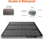 30W Portable Solar Panel Charger, Foldable ETFE Monocystalline Panel with USB-C USB-A and DC Outputs, IP65 Waterproof, High Conversion for Phones,Power Stations, RV, Outdoor Use
