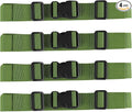 MAGARROW 2" Utility Luggage Straps with Buckle Adjustable, 4-Pack (Army Green, 2 in x 9.5 ft)