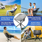 Lightweight Camping Chairs - Set up in 15s, Collapses to 13 Inches -Portable Chair with Carry Bag, Compact Folding Chair for Travel, Picnics, Lawn, Beach, Support 200 LBS - Sliver