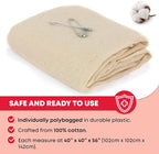 Ever Ready First Aid Triangular Bandage, 40" x 40" x 56", 12 Count- 100% Cotton