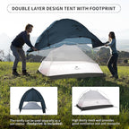 Naturehike Cloud-Up 1 Person Tent, Lightweight Backpacking Tents for One Man, Waterproof Ultralight One Person Tent for Camping Hiking Backpacking