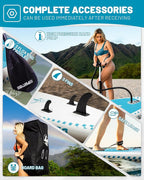 DAMA 11'*34"*6" Inflatable Paddle Board, Paddle Boards for Adults,Sup,Lightweight and Durable, Easy to Inflate, Versatile in Style, Fully Functional, Equipped w/High Grade Accessories.